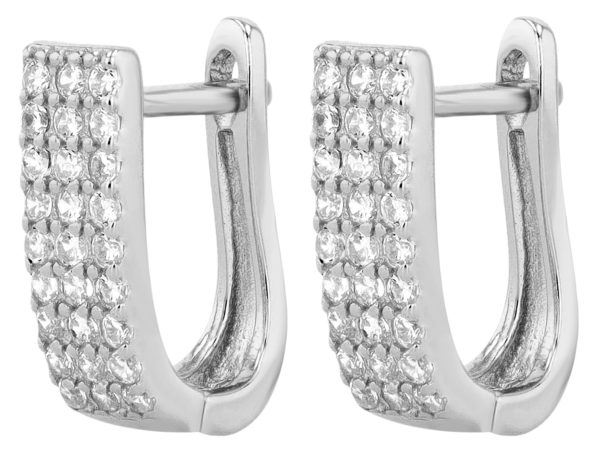 "Alia" 925/- Echt Silber ovale Klapp-Creolen, Zikonia, rhodiniert