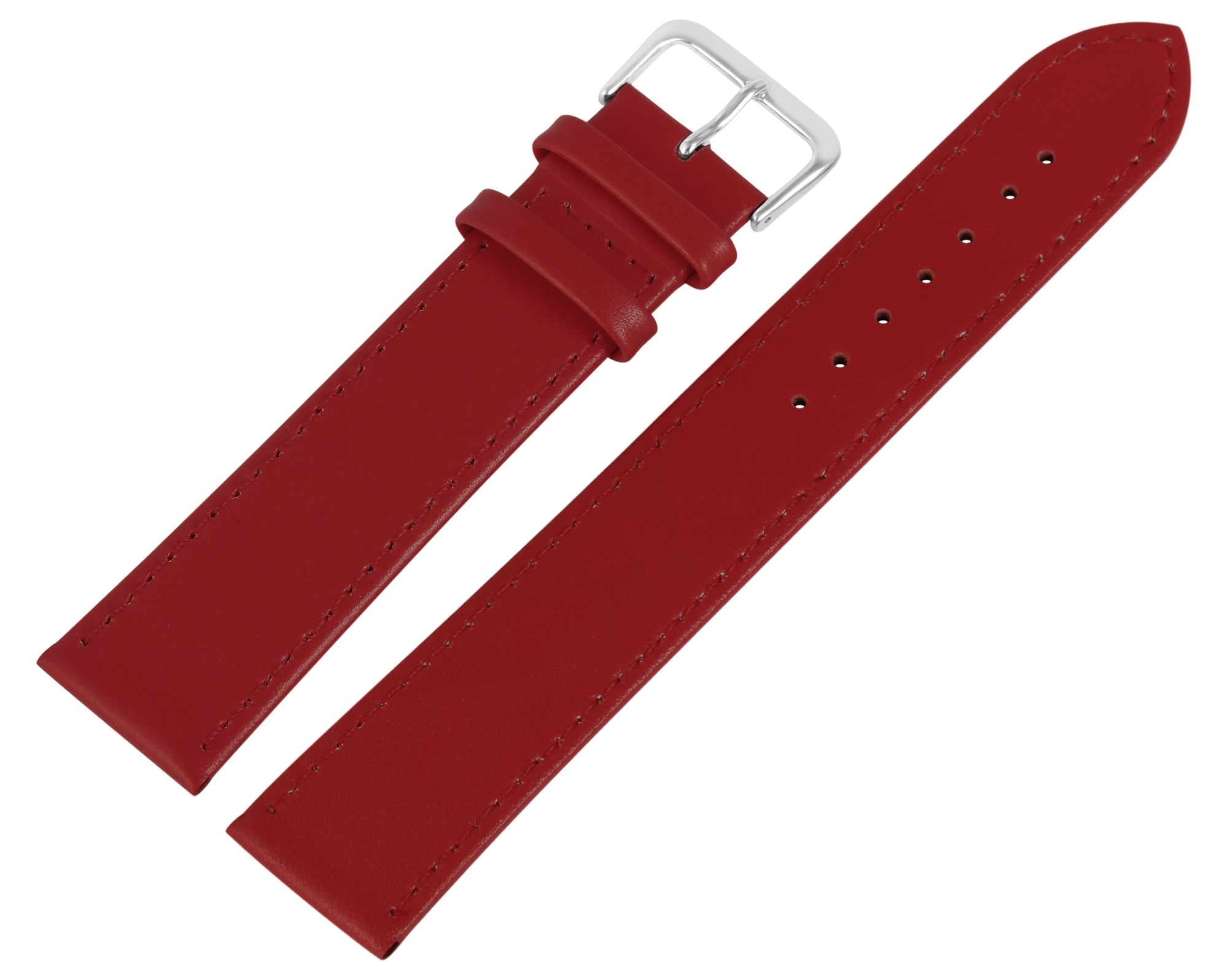 Echtleder-Uhrenarmbandset, XXL, VE 6, rot, 24 mm