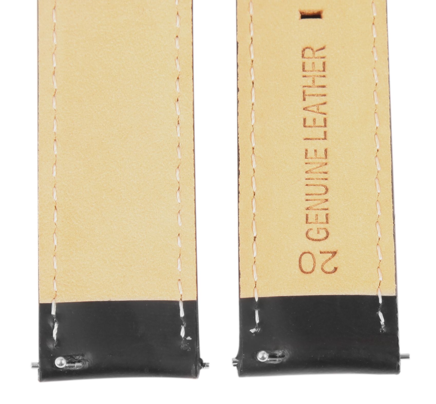 Echtleder Uhrenarmband (Quick-Release), schwarz, 18 mm