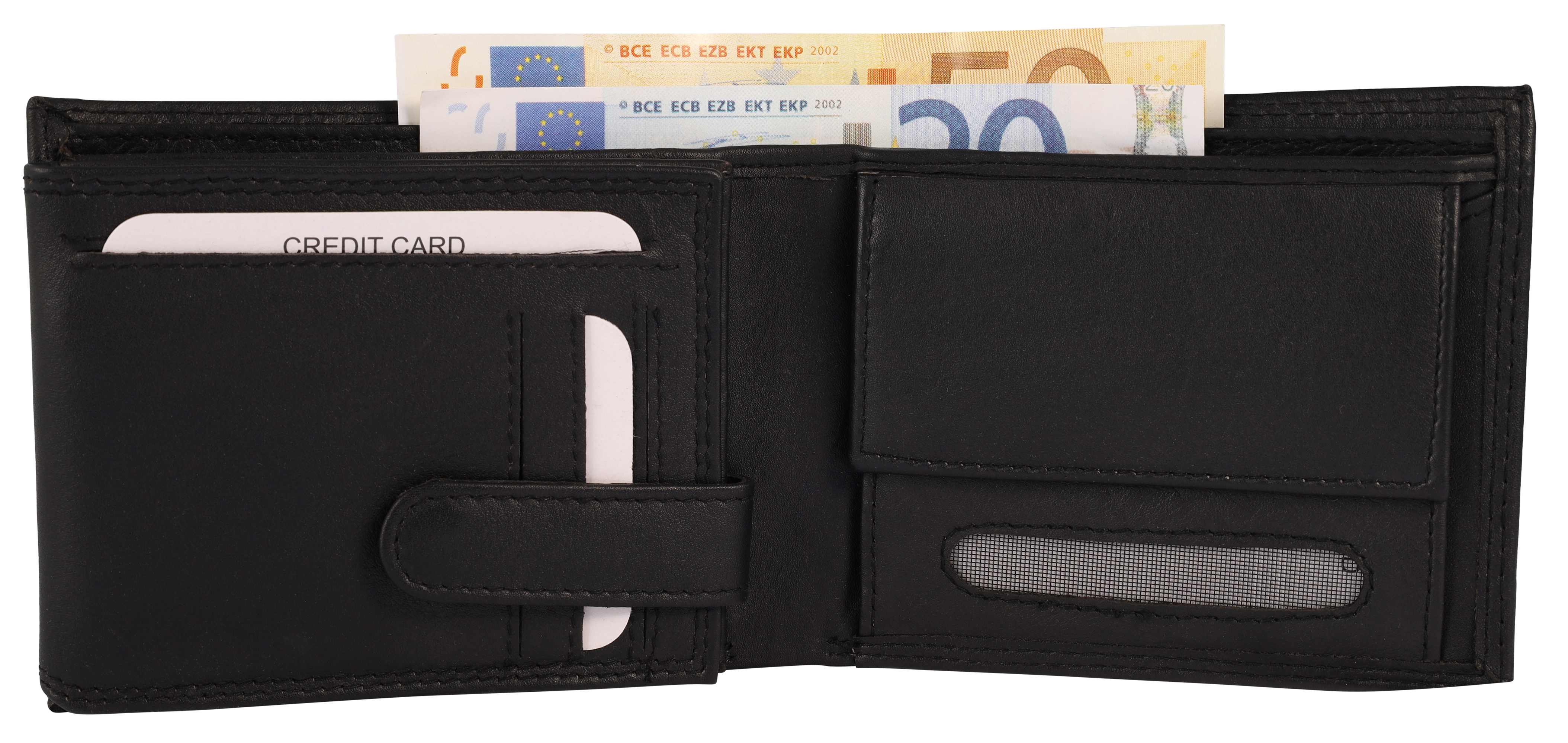 Leonardo Verrelli Echtleder (Nappa) Geldbörse, RFID, Querformat