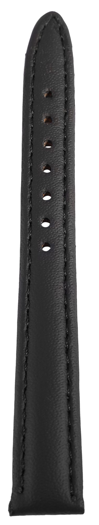 Echtleder Uhrenarmband, schwarz, gepolstert, VE-6