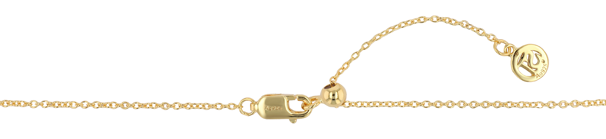 Sif Jakobs Jewellery 925/- Echt Silber Kette mit Zirkonia (blau) "Ellera Quadrato", vergoldet, 45 cm (kürzbar)