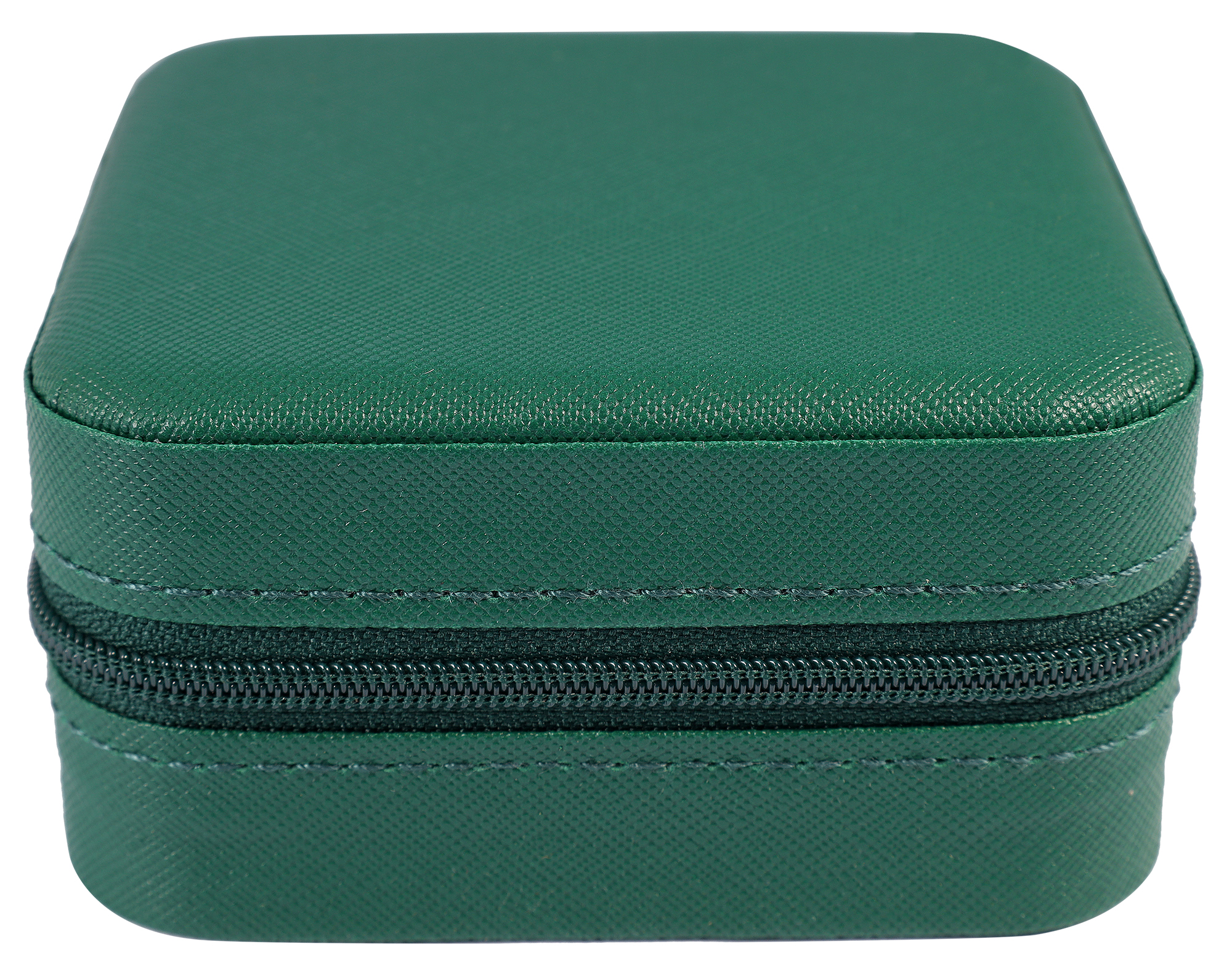 Aufbewahrungsbox für Schmuck/ Schmuck-Etui, 10 x 10 cm, grün