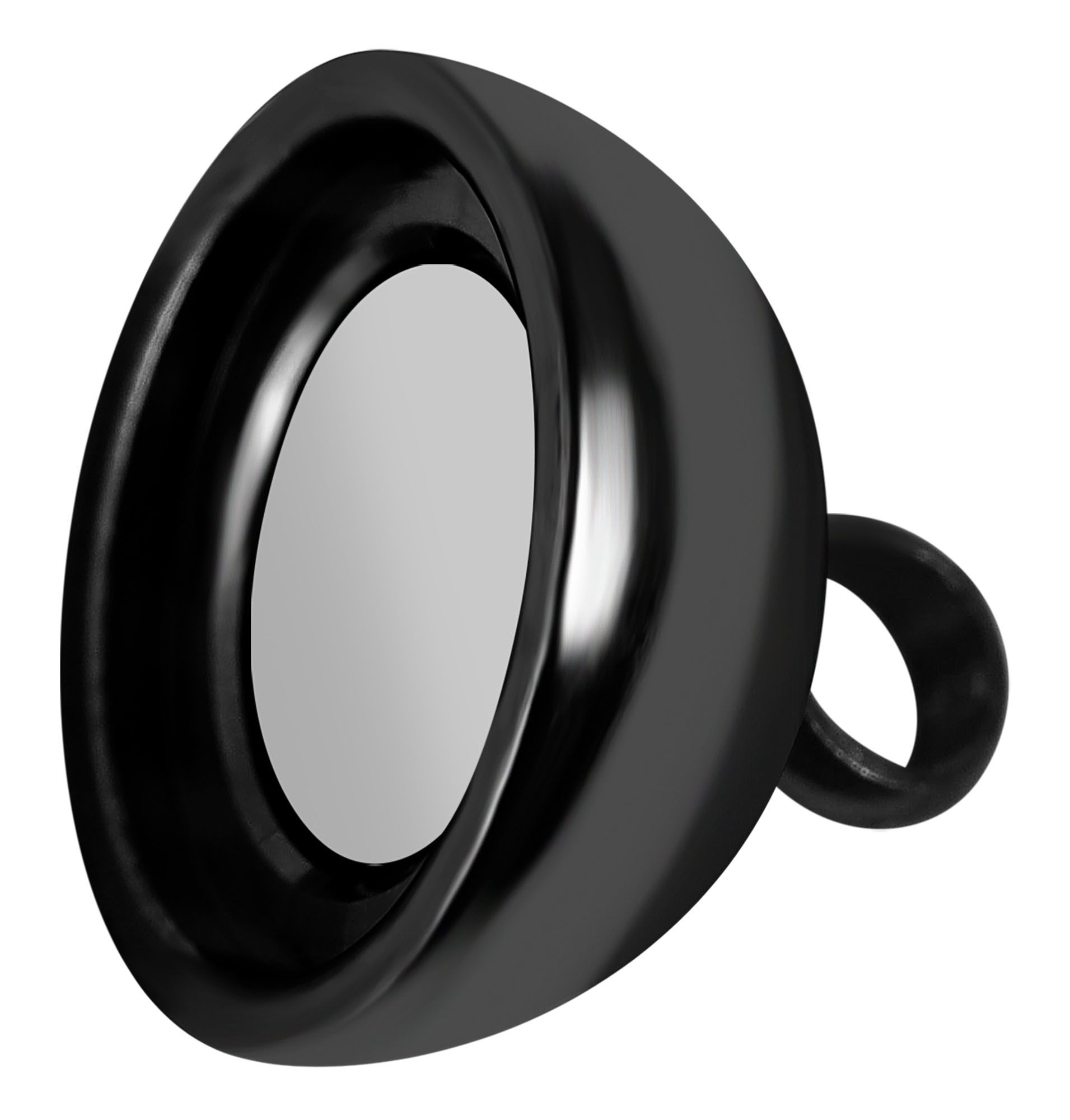 Magnetschließe aus Edelstahl, schwarz/ionenplattiert, Ø 6 mm