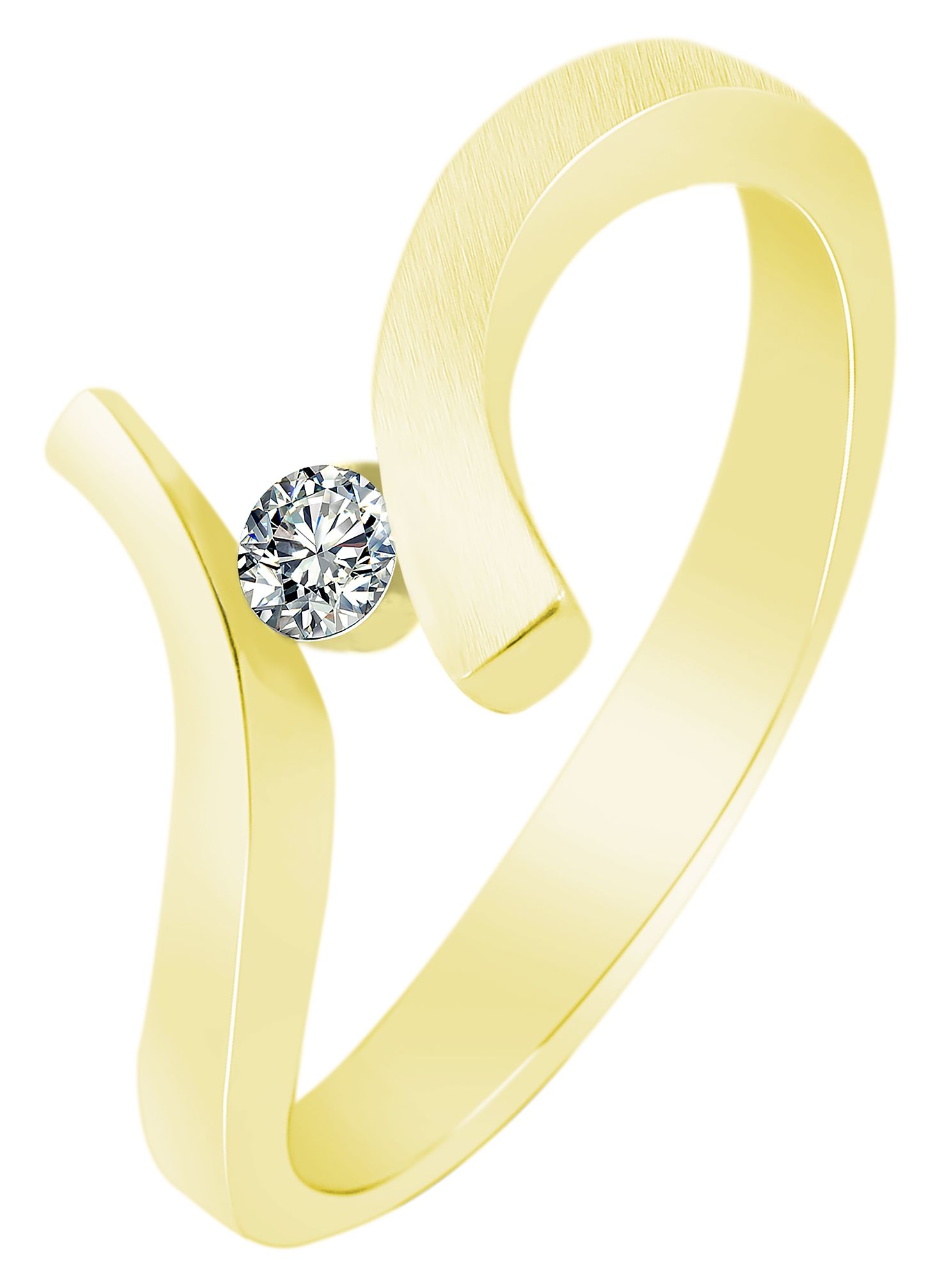 333/- Gold Ring "Enie" mit Zirkoniabesatz, Gelbgold, 8 Karat, Gr. 52