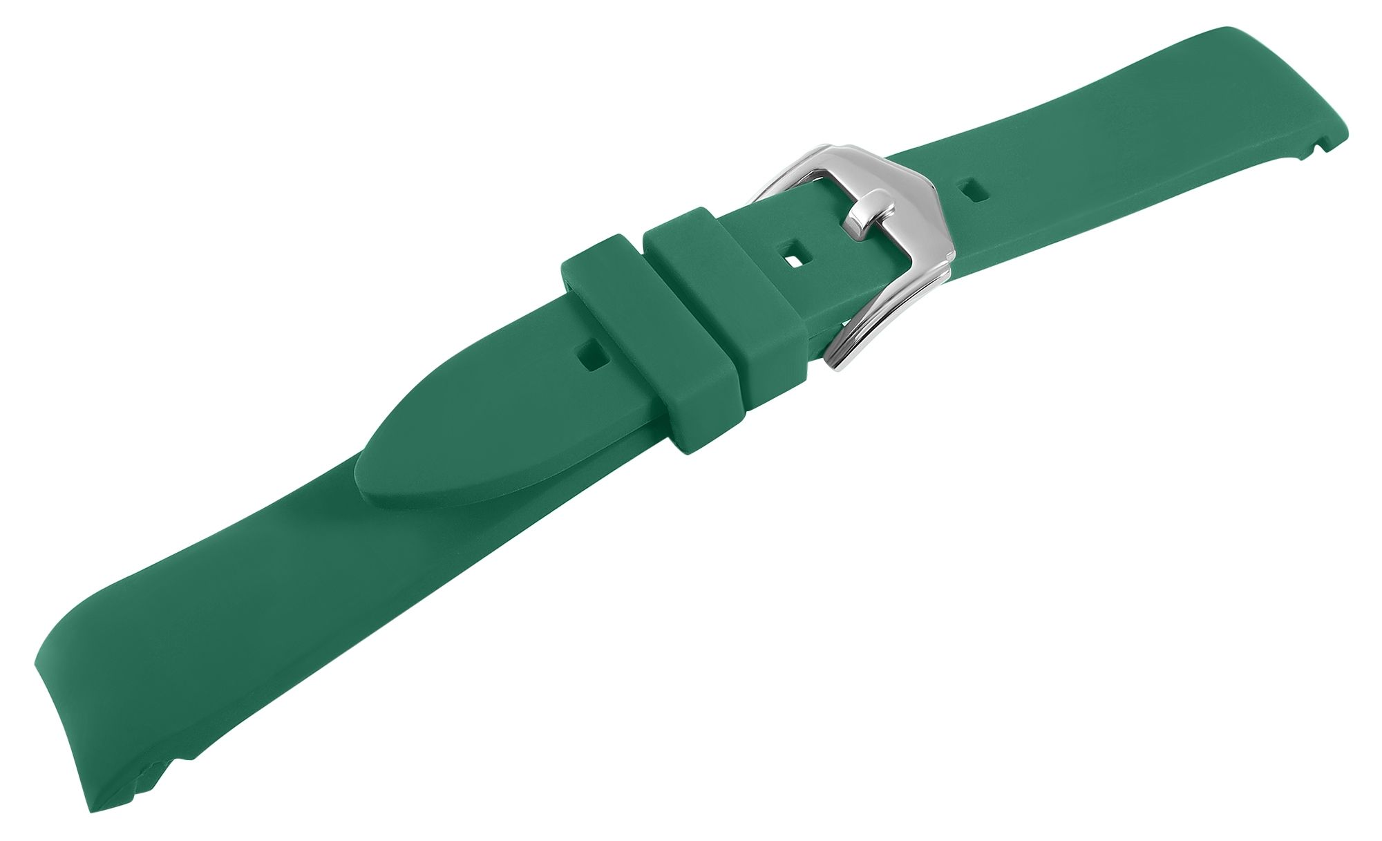 Silikon Uhrenarmband, Dornschließe, grün, 18 mm