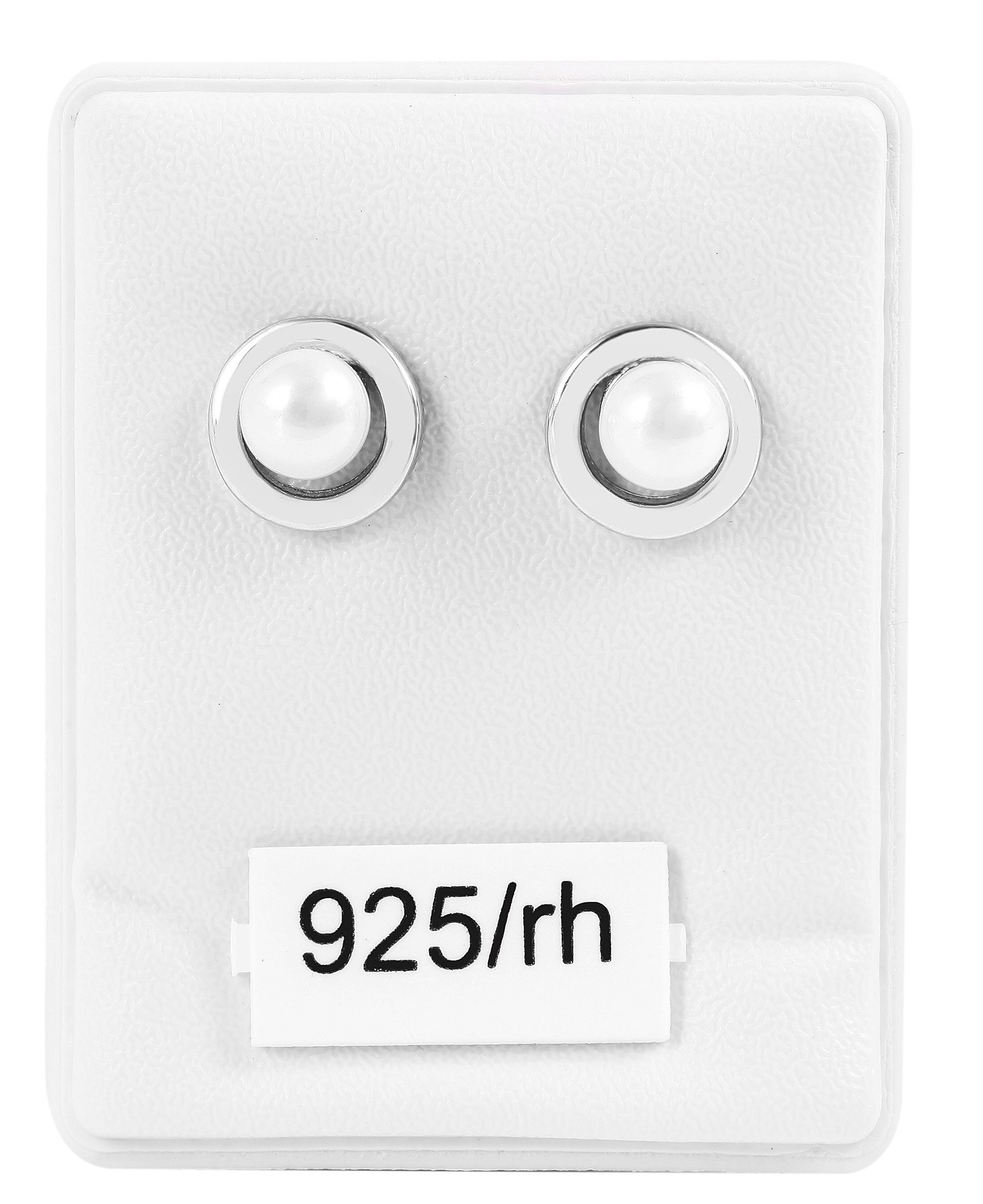 925/- Echt Silber Ohrstecker "Pippa" mit echter Süsswasserperle, 925/rhodiniert