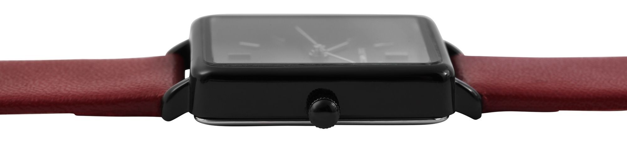 Just Watch Damenuhr mit Echtlederarmband, rot