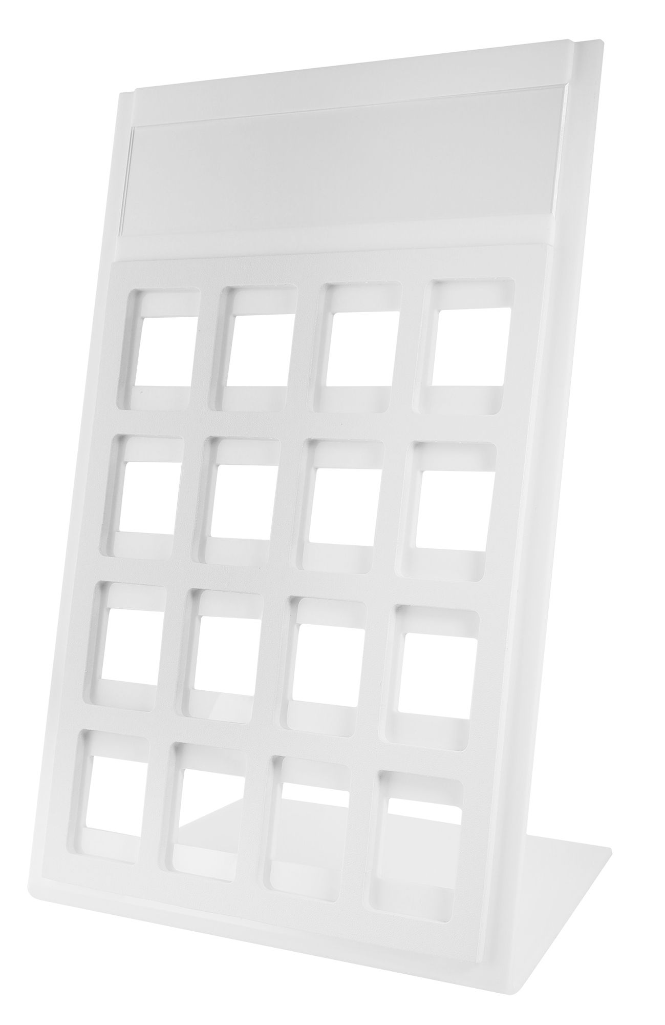 Schmuckdisplay aus Kunststoff in weiß 28,5 x 20,5 x 11 cm (für Schmuckkarten 7600034)