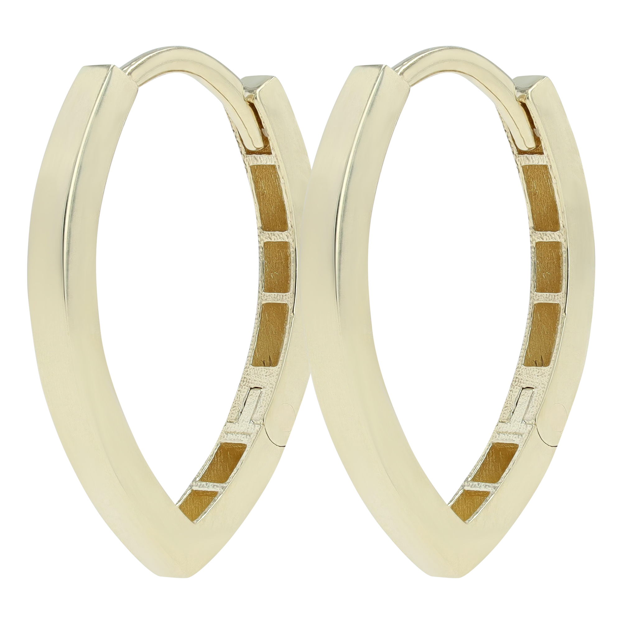 333/- Gold Creolen "Aya" V-Form, 8 Karat, Gelbgold