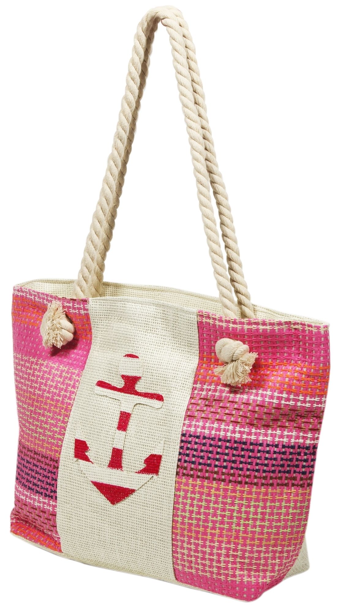 Strandtasche aus Bastfaser, maritim