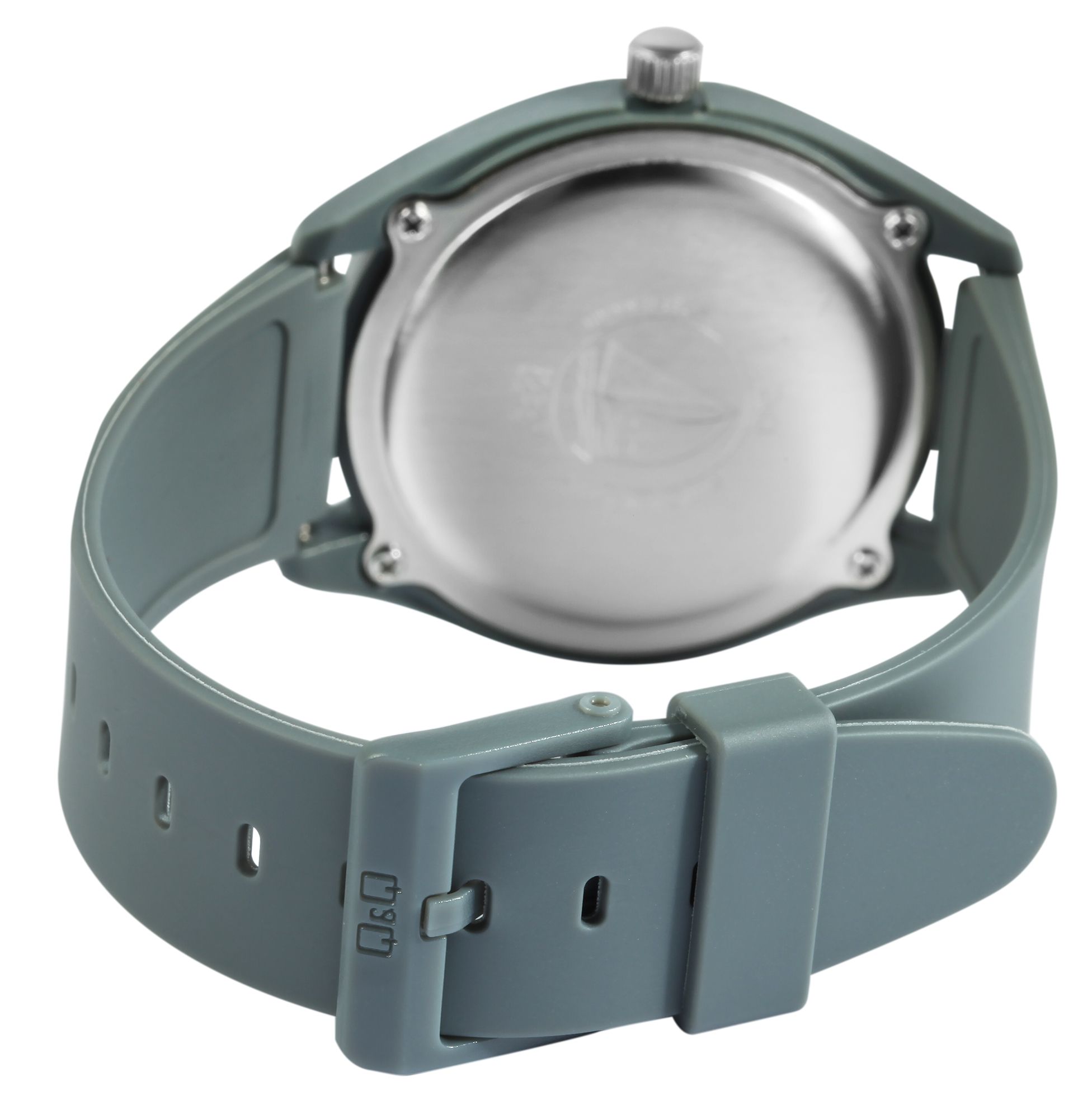 Q&Q Unisexuhr mit Silikonarmband, 10 Bar, grau