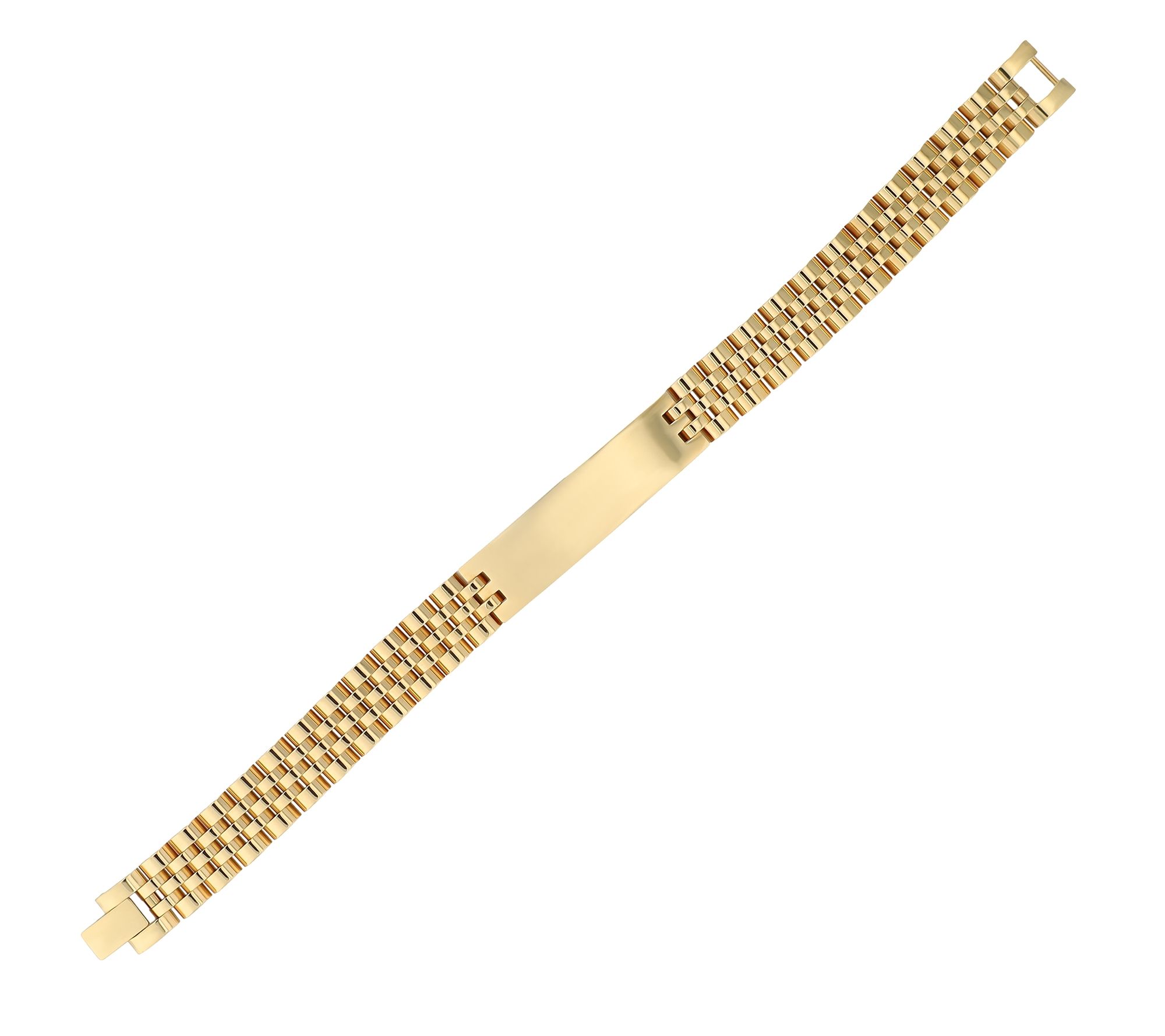 Akzent Edelstahl Armband "Austin" mit Gravurplatte, 21cm, goldfarben