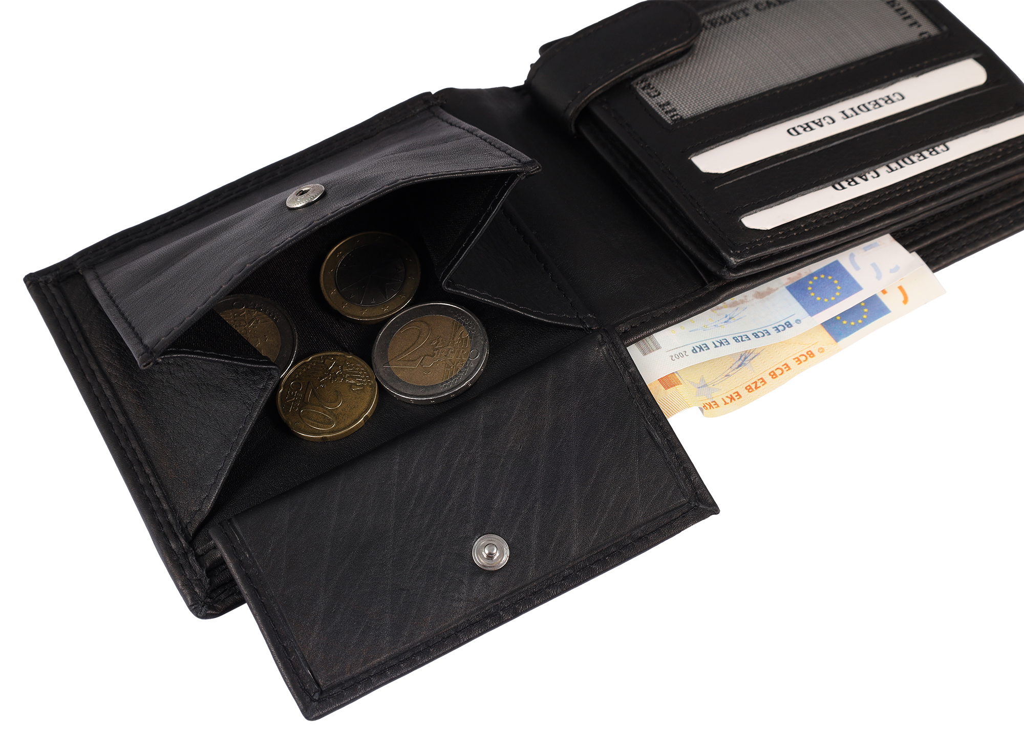 Leonardo Verrelli Echtleder (Nappa) Geldbörse, RFID, Querformat