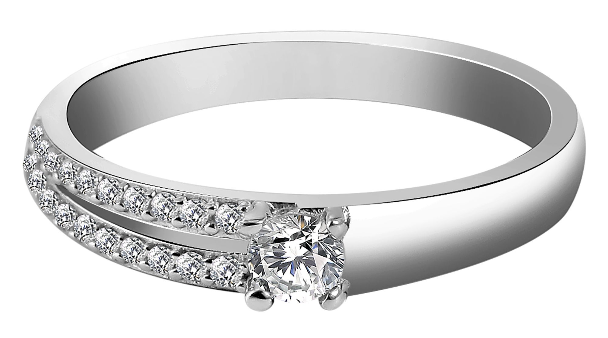 "Halla" 925/rh Echt Silber Ring mit Zirkoniabesatz, Gr. 48