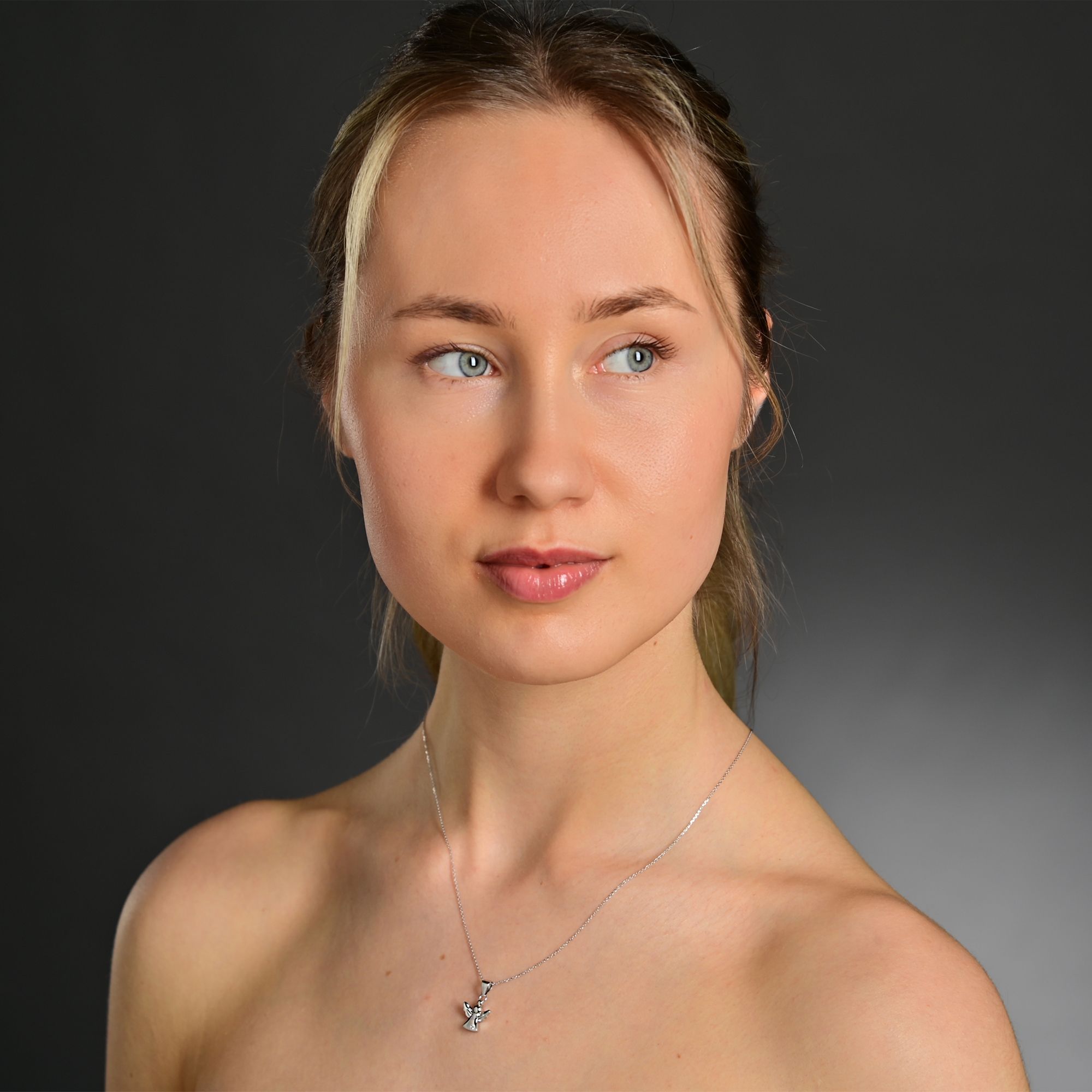 "Wolkentänzer Elva" 925/- Echt Silber Kinder-Anhänger - Engel, Zirkonia, rhodiniert