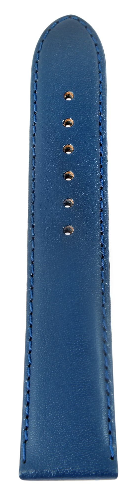 Basic Lederimitatband in dunkelblau, glatt, flach, 20 mm