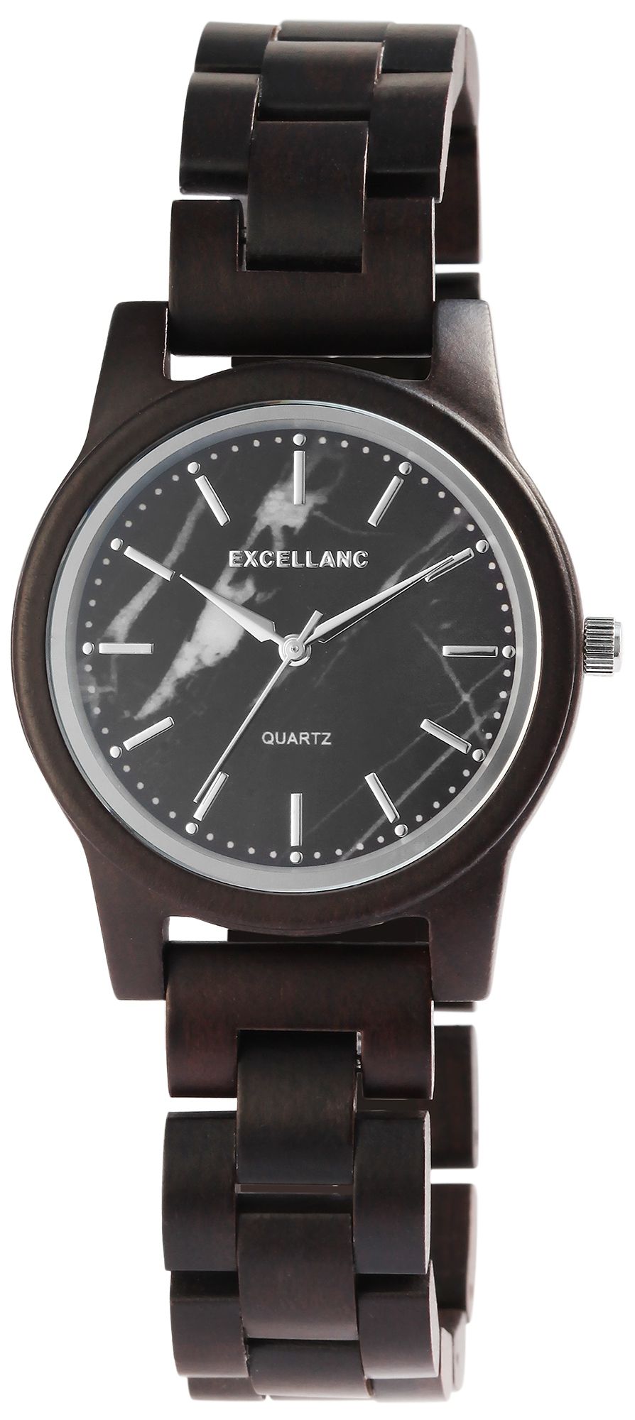 Excellanc Unisexarmbanduhr aus Schwarzholz