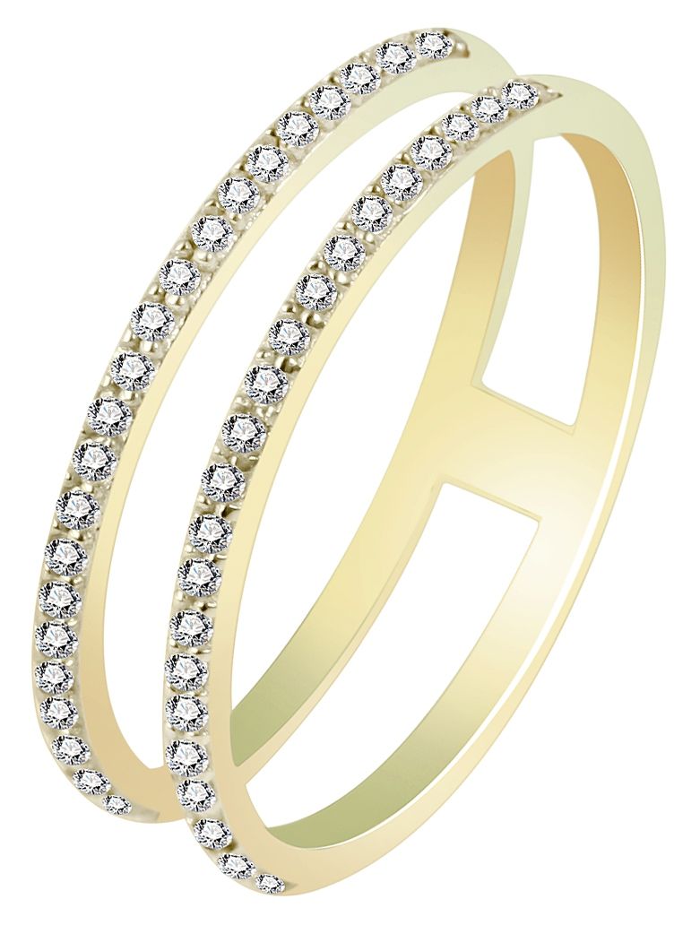 333/- Gold Ring "Marou" mit Zirkoniabesatz, Gelbgold, 8 Karat, Gr 54