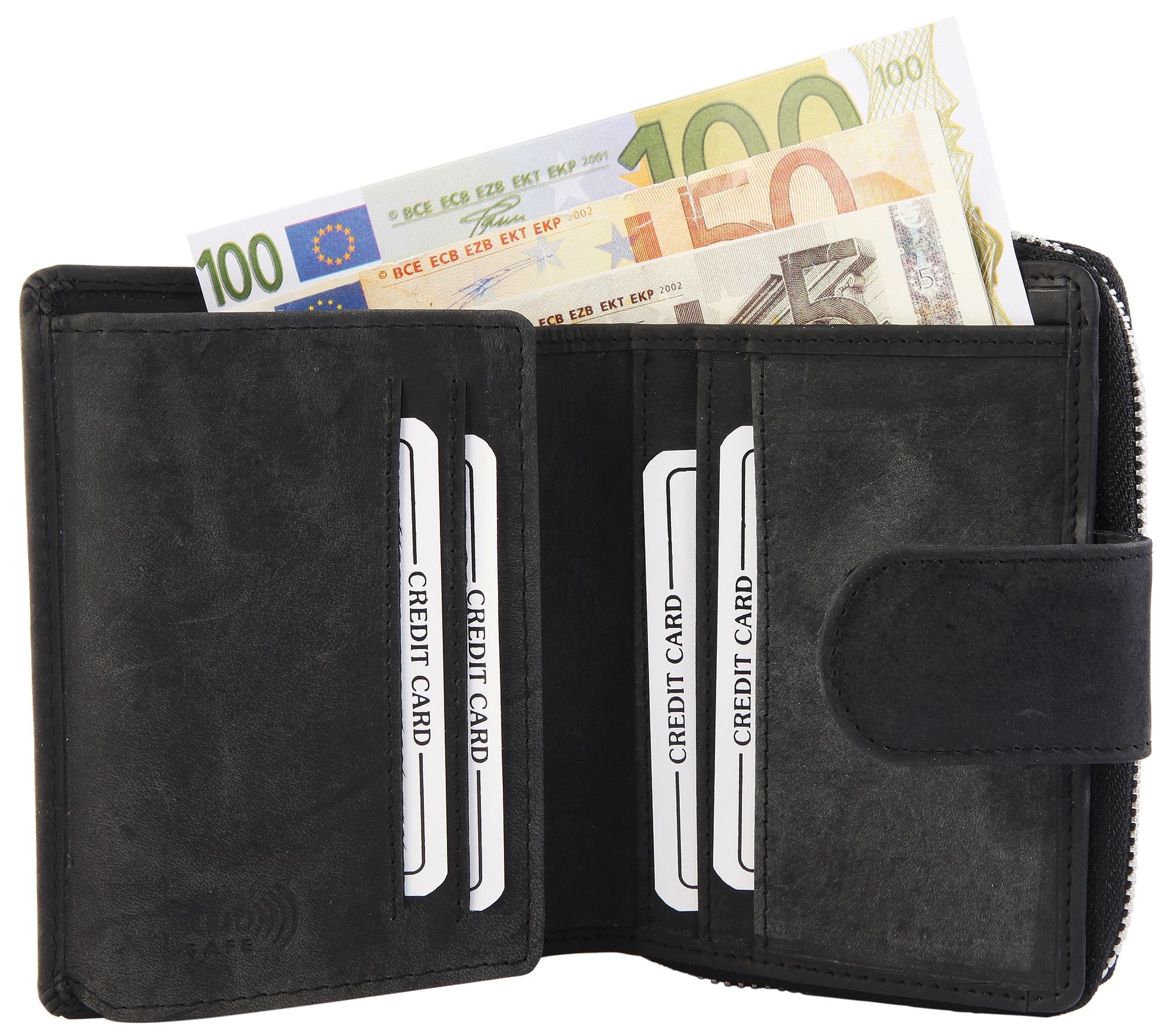 Leonardo Verrelli Geldbörse in schwarz, RFID