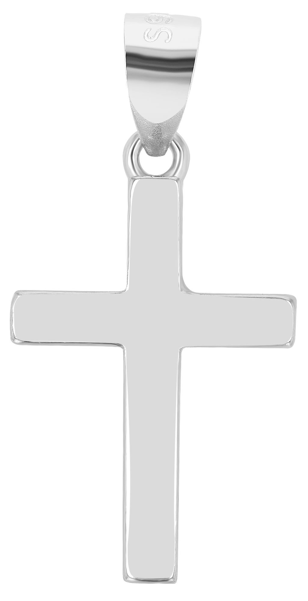 "Noa" 925/- Echt Silber Anhänger - Kreuz, silberfarben rhodiniert