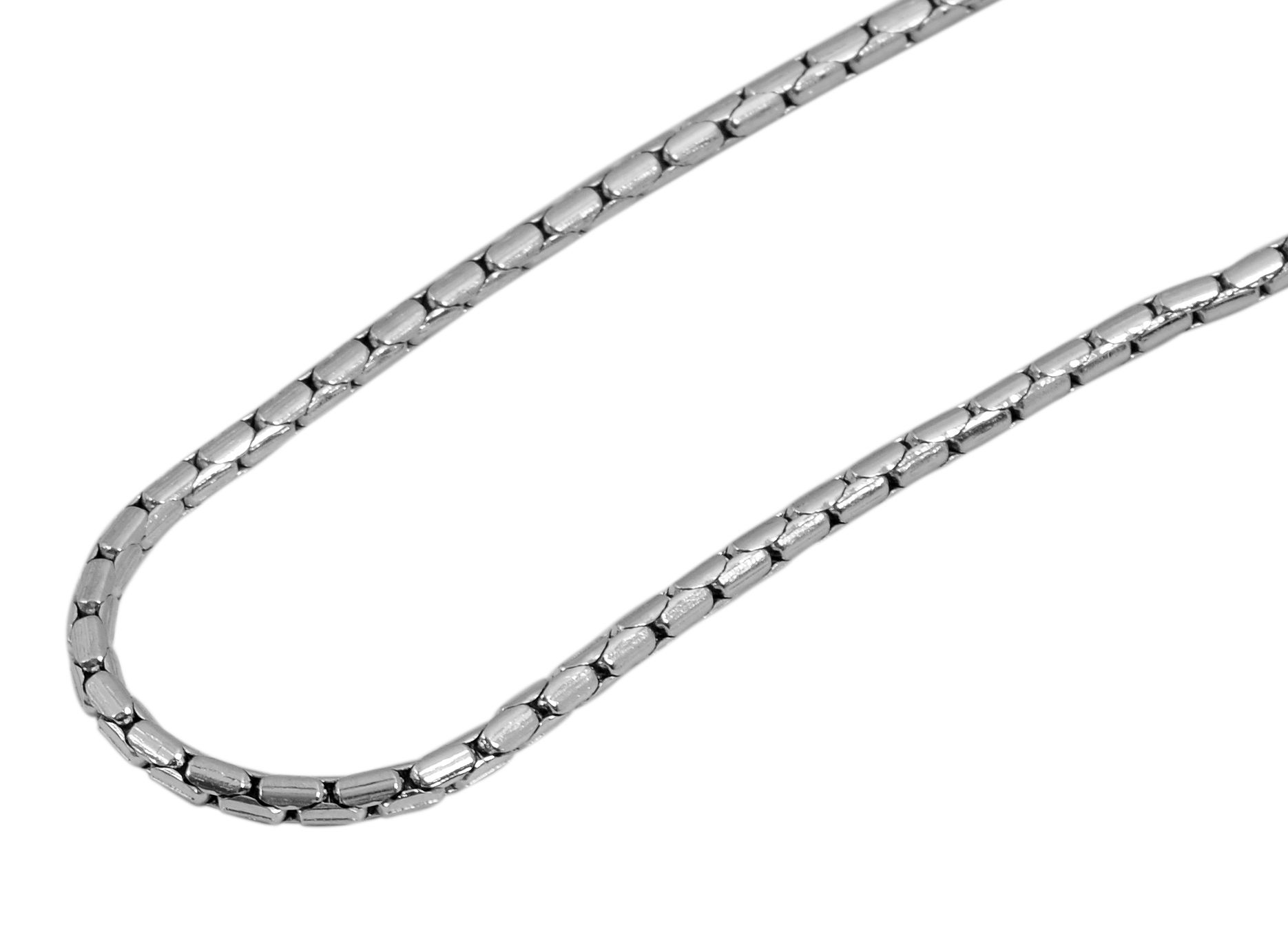 "Leilany" Edelstahl Kobrakette 60 cm/ 3 mm, silberfarben