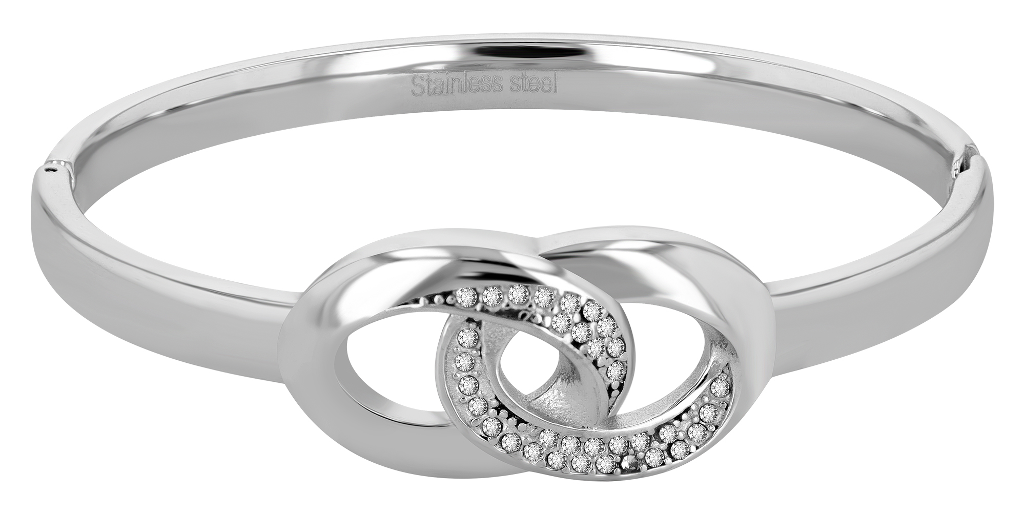 "Cindy" Edelstahl Spangenarmband/ Armreif, silberfarben