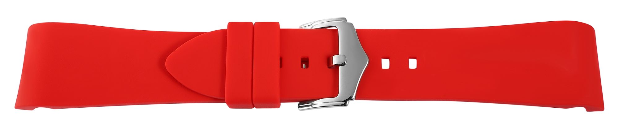 Silikon Uhrenarmband, Dornschließe, rot, 21 mm