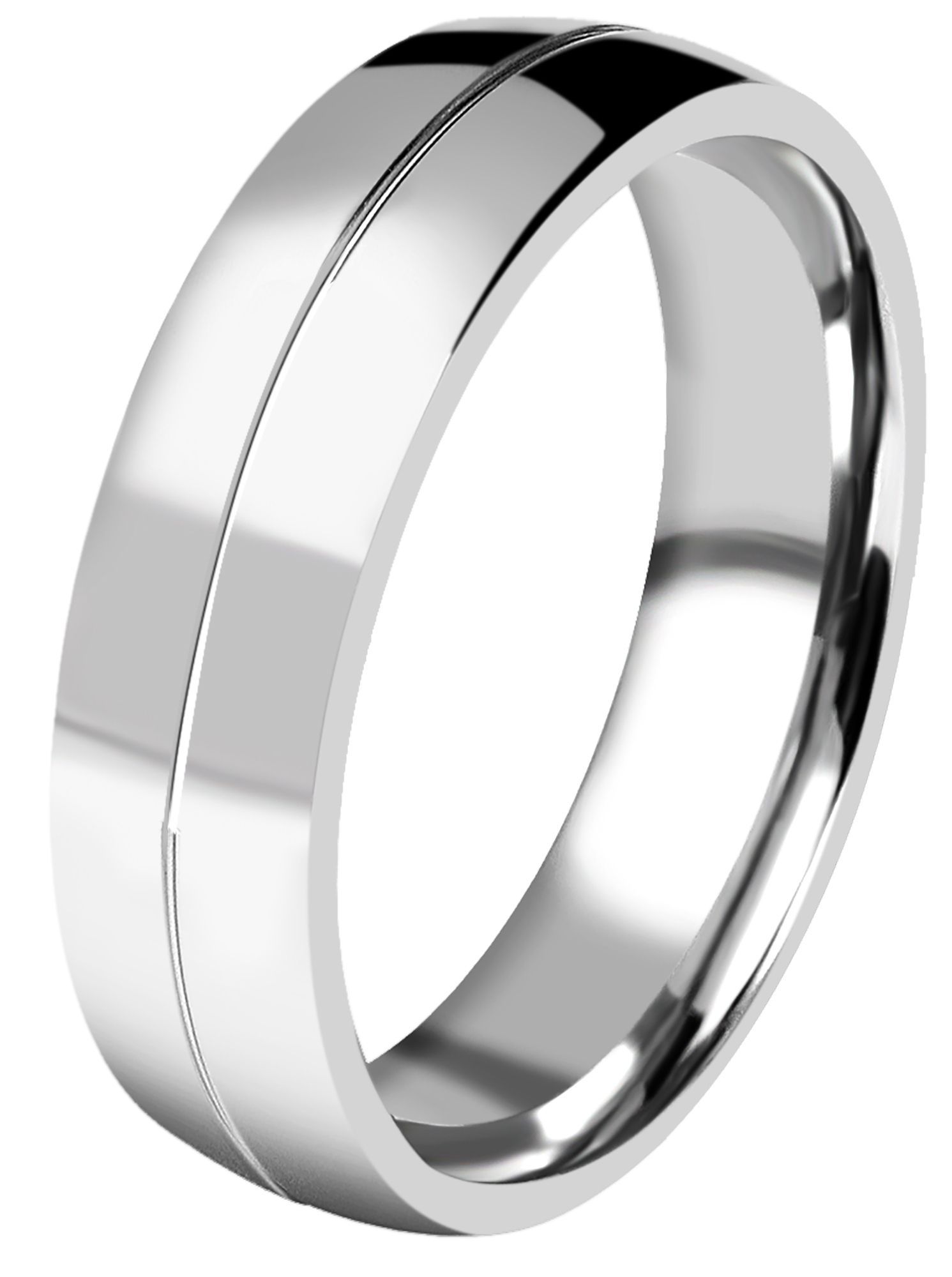 "Infinite Life" Herren-Partnerring aus Edelstahl, silberfarben, Gr. 54