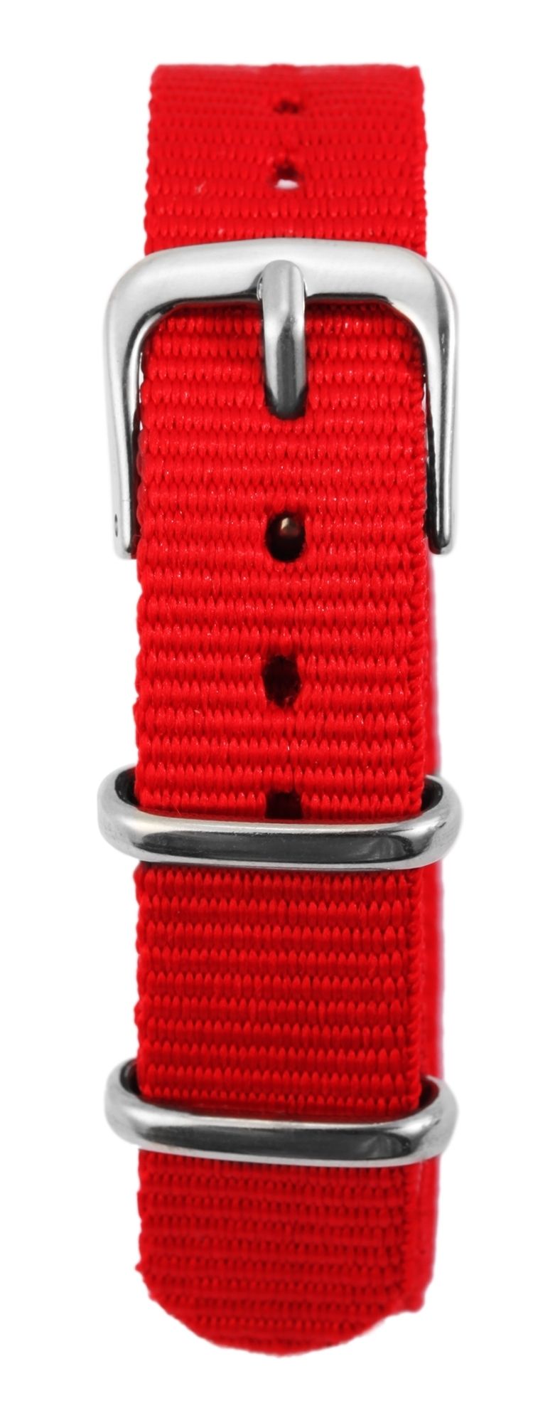 Nylon-Uhrenarmband, rot, Dornschließe, 14 mm