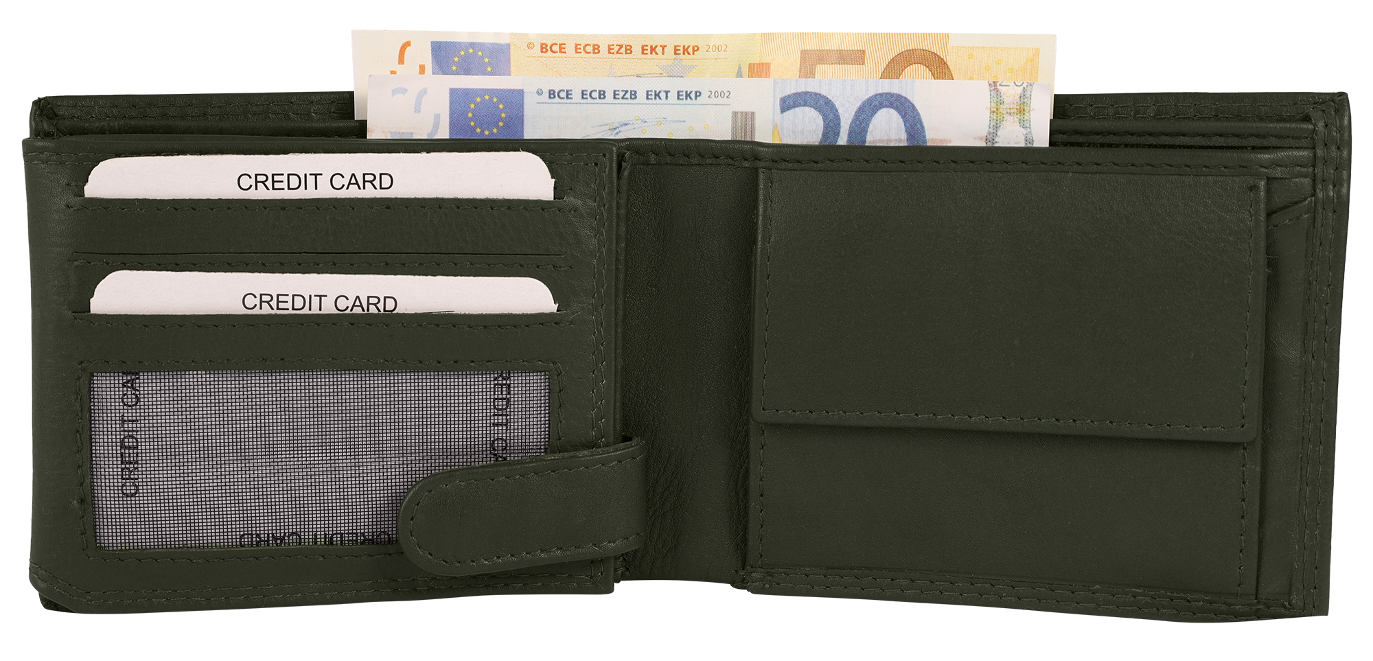 Leonardo Verrelli Echtleder (Nappa) Geldbörse, RFID, Querformat