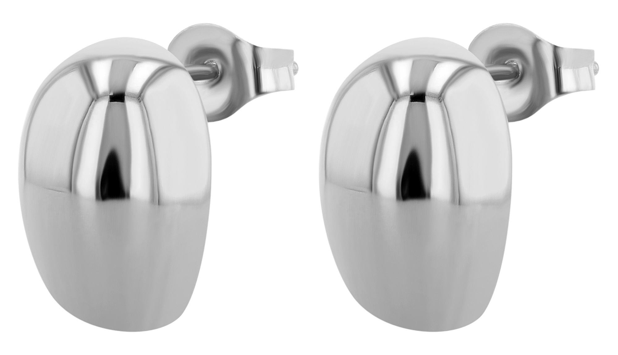 "Adiam" ovale Ohrstecker aus Edelstahl,