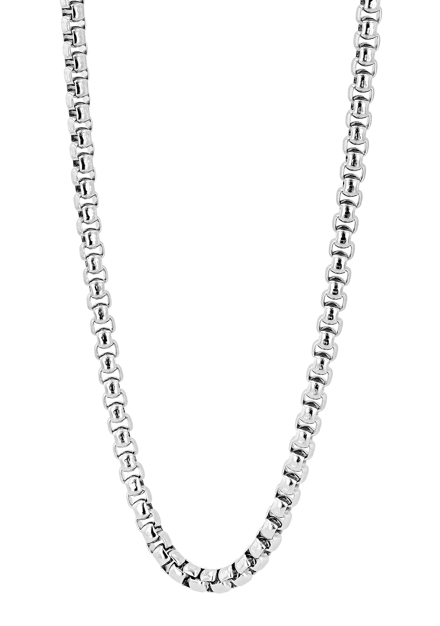 "Celissa" Veneziakette, Edelstahl, silberfarben, 80 cm/ 3 mm