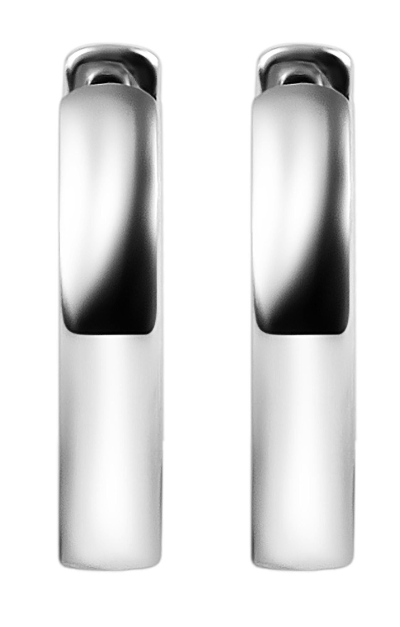 925/- Echt Silber Klapp-Creolen "Alinka", 925/rhodiniert