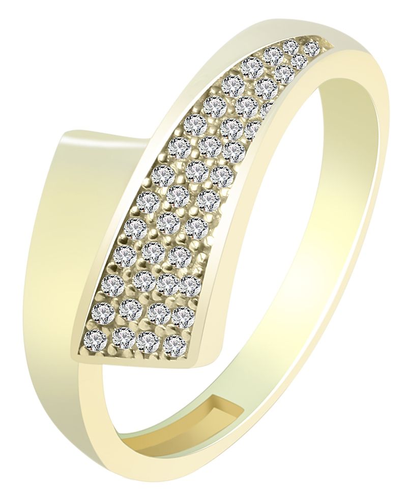 333/- Gold Ring "Clea" mit Zirkoniabesatz, Gelbgold, 8 Karat, Gr. 52