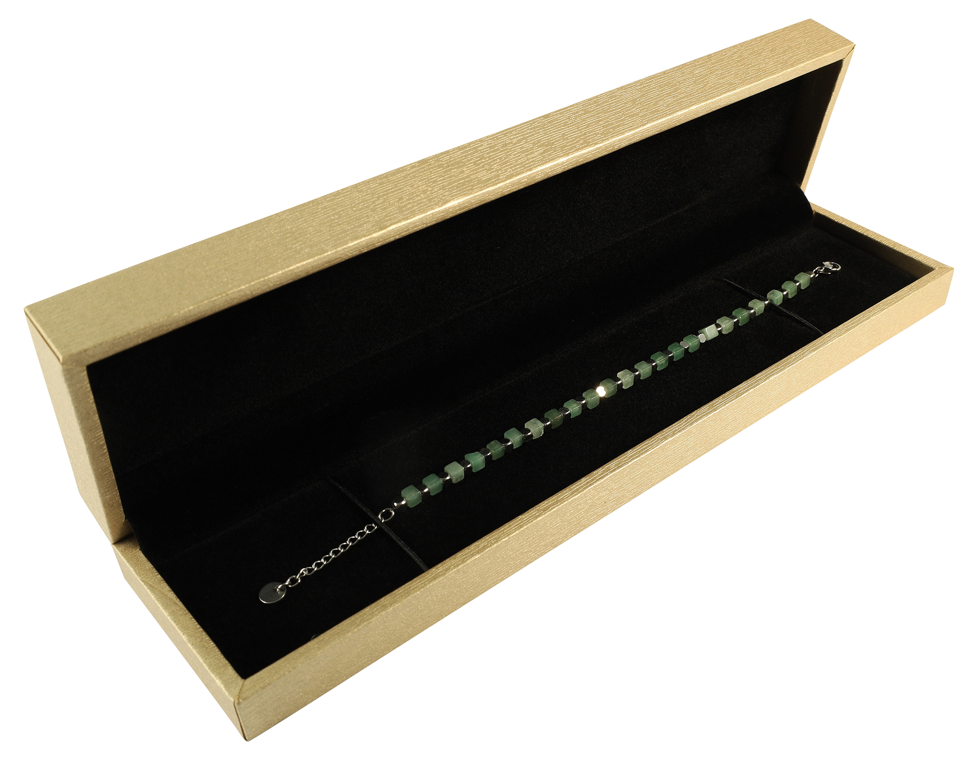 Schmuckboxen in Holzoptik, goldfarben, VE12, 6 x 24,4 cm