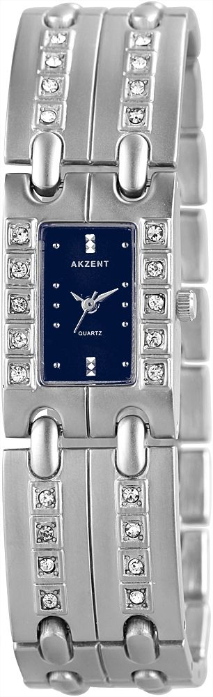 Akzent Damenuhr mit Metallarmband