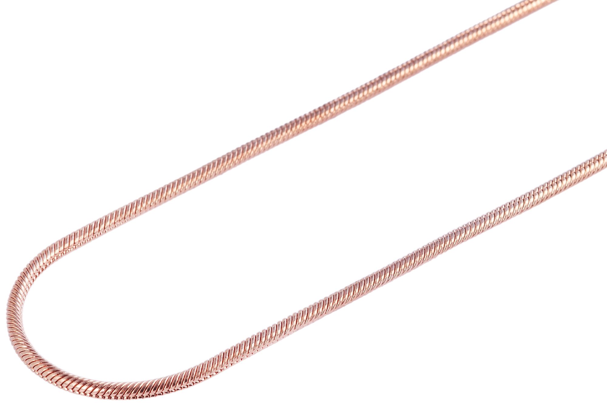 Akzent Schlangenkette, Edelstahl, roségoldfarben, 40 cm