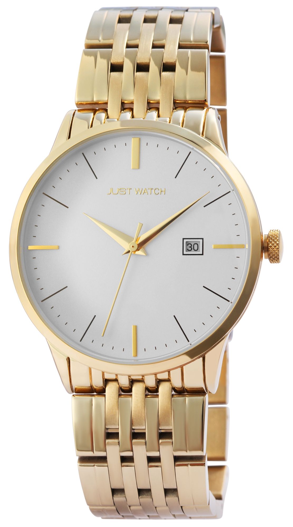 Just Watch Unisexuhr mit Edelstahlarmband, goldfarben