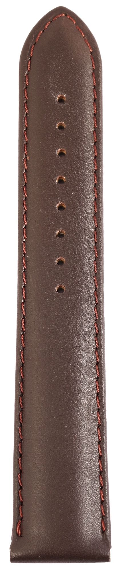 Echtleder-Uhrenarmband, dunkelbraun, 18 mm