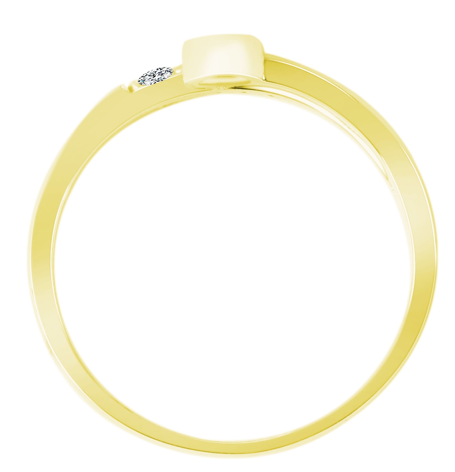 333/- Gold Ring "Enie" mit Zirkoniabesatz, Gelbgold, 8 Karat, Gr. 58