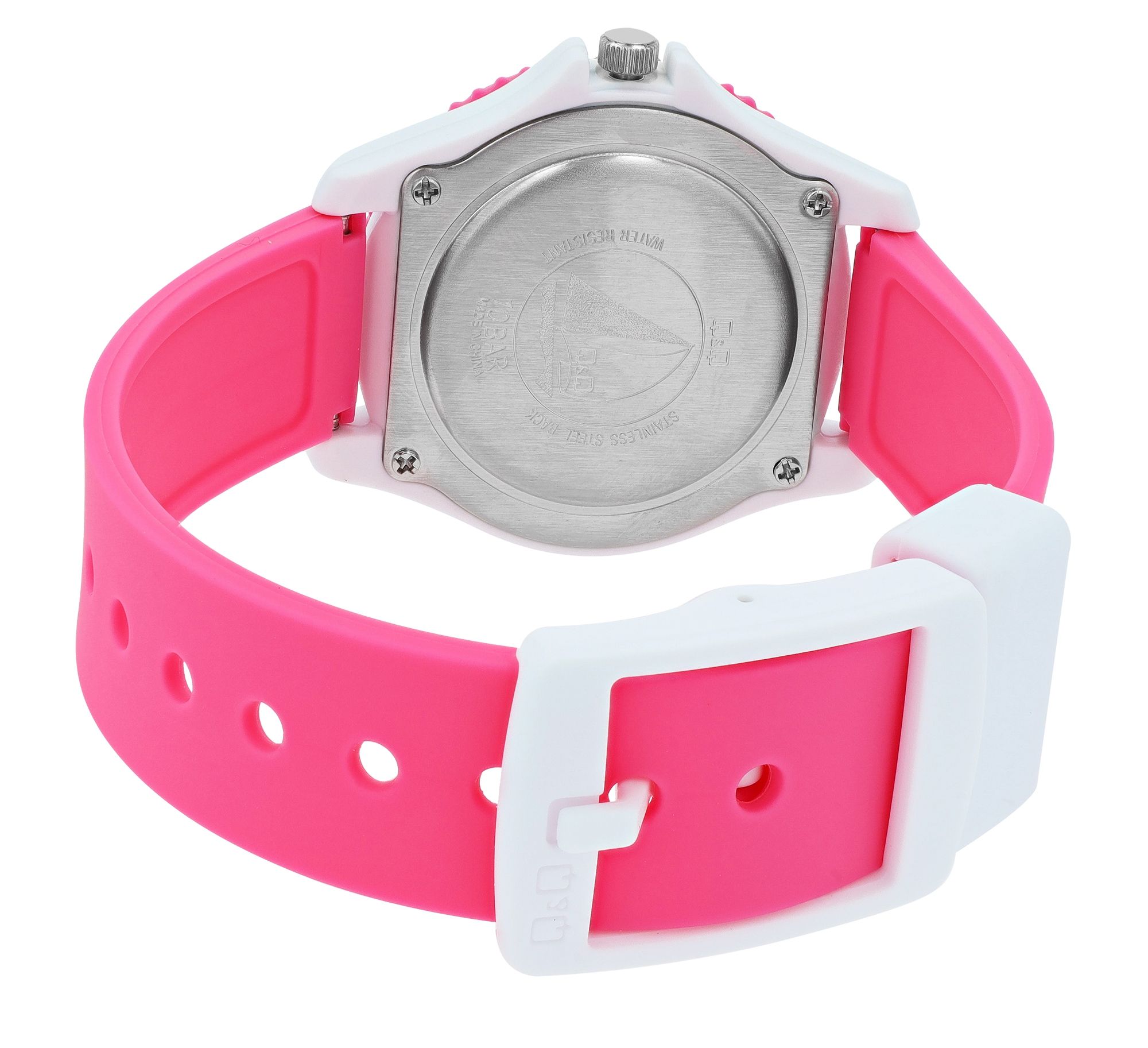 Q&Q Kinderuhr,  Silikonarmband, "Schmetterling", 10 Bar, Ø 35 mm