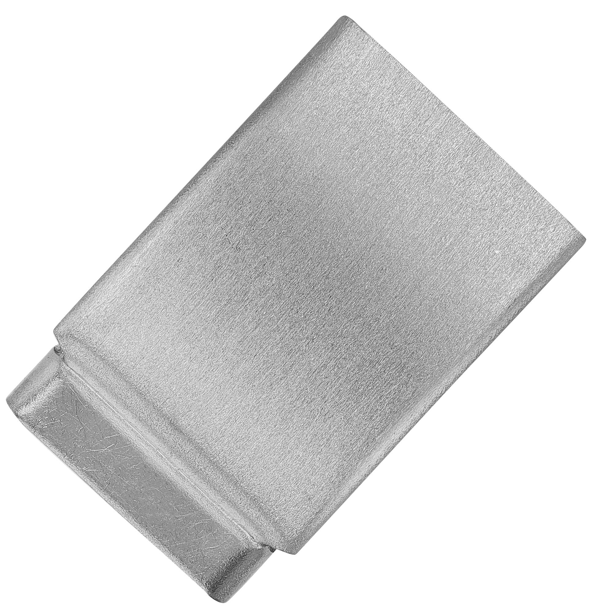 Metal-Verlängerungsglieder für Uhren-Faltschließen (+16 mm) – 16 mm (VE-6), silberfarben gebürstet