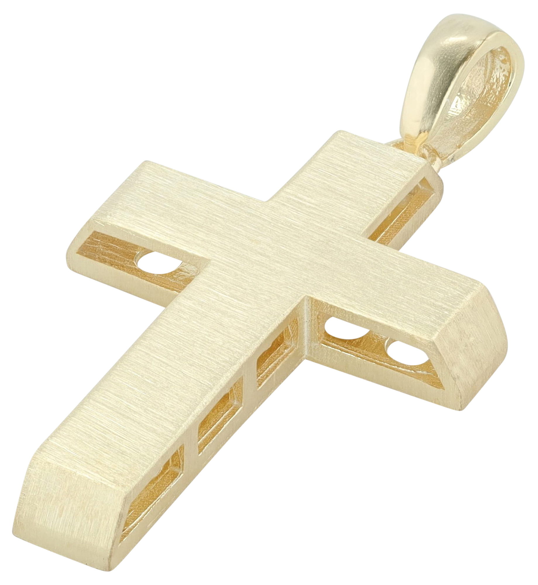 "Erin" 925/- Echt Silber Anhänger - Kreuz, vergoldet