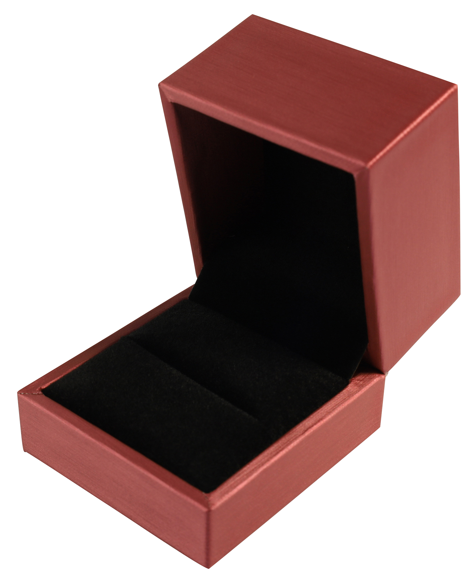 Schmuckbox (Ring) 6 x 6,5 cm, Kunststoff, rot, VE10