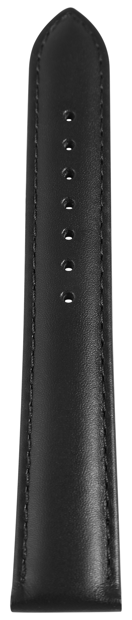 Uhrenarmband aus Echt Leder ín schwarz, 18 mm