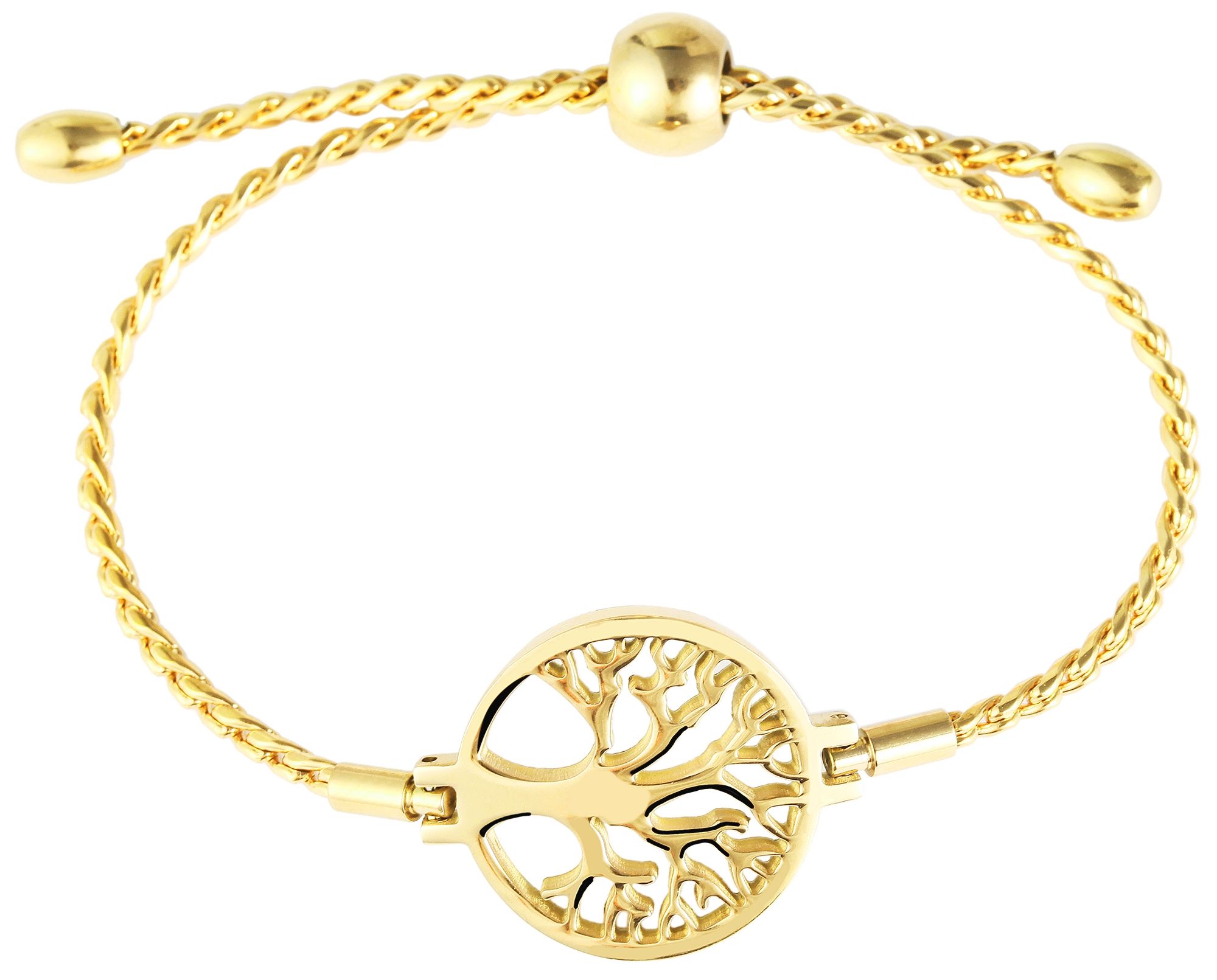 Akzent Kettenarmband aus Edelstahl, goldfarbig, 20 cm