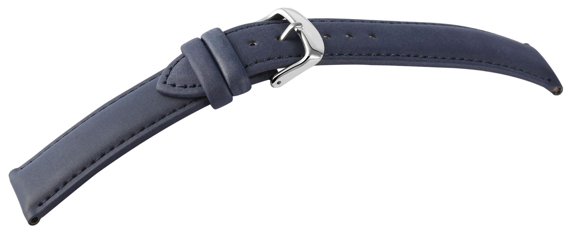 Echtleder Uhrenarmband, dunkelblau, 22 mm