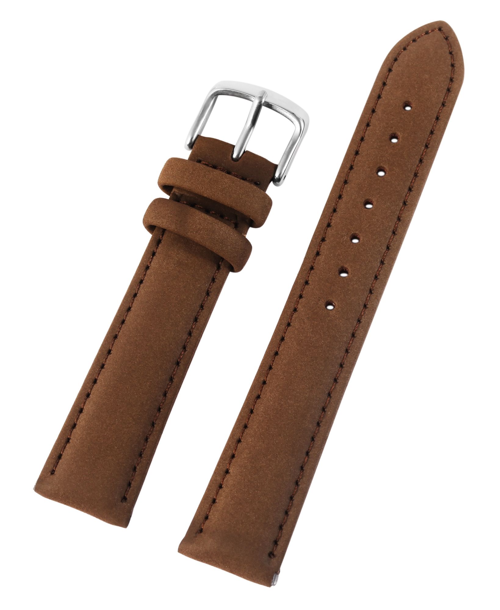 Echtleder Uhrenarmband, braun, 18 mm