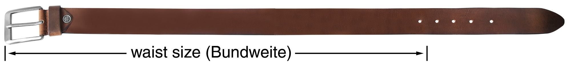 Leonardo Verrelli Echt Leder Gürtel, kürzbar, braun, 100 cm